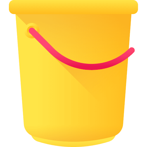 Bucket construction and tools gardening garden icon