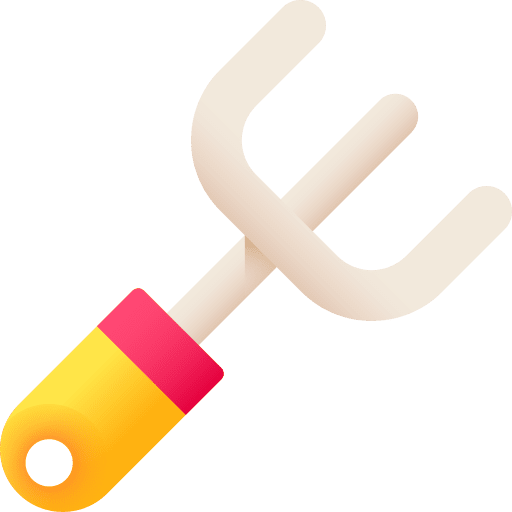 Fork rake tools and utensils farming and gardening icon
