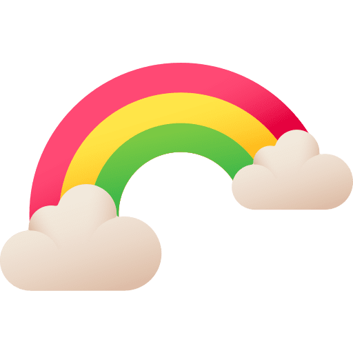 Rainbow rainbow spectrum sun icon