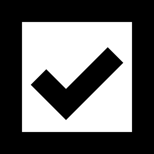 Check box shapes and symbols haken tick icon