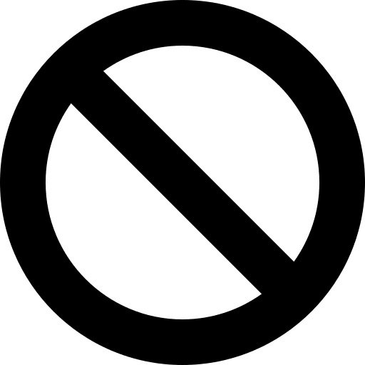 Disabled shapes and symbols cancel forbidden icon