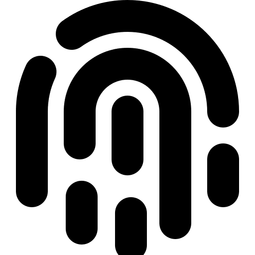 Fingerprint fingerprint evidence identification icon