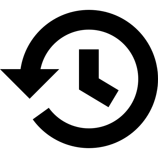 History history reduce time time and date icon