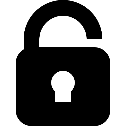 Open padlock open padlock unsecure unlocked icon