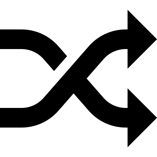 Shuffle changing symbols multimedia option icon