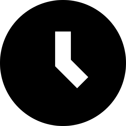 Time clock watch time and date icon