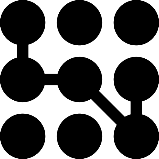 Pattern security dots unlock icon