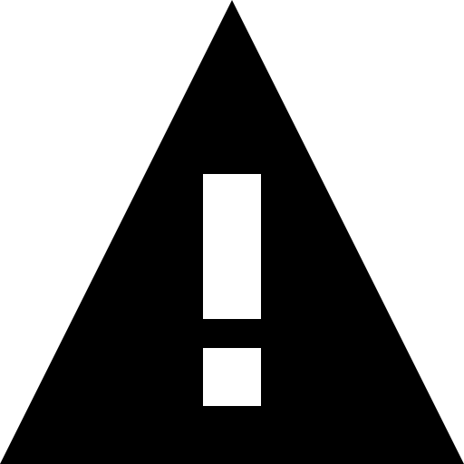 Warning attention signaling error icon