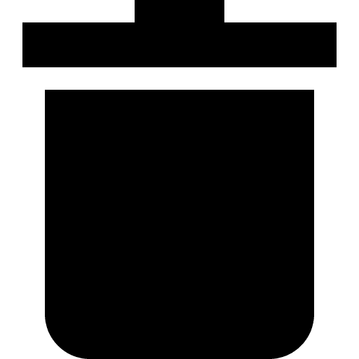 Delete can trash can bin icon