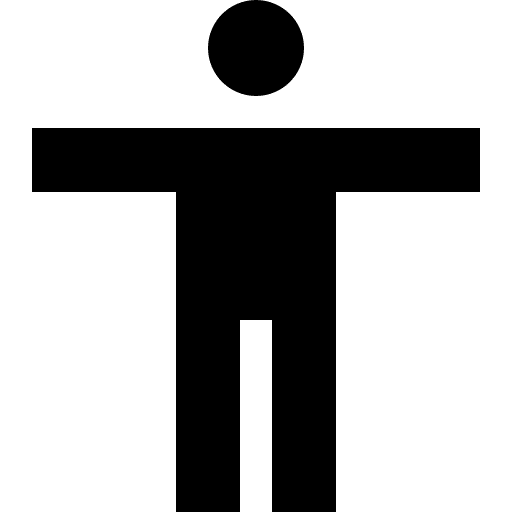 Stick man full body man silhouette people icon