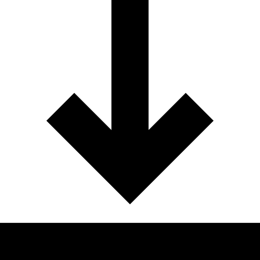 Down arrow orientation installer download icon