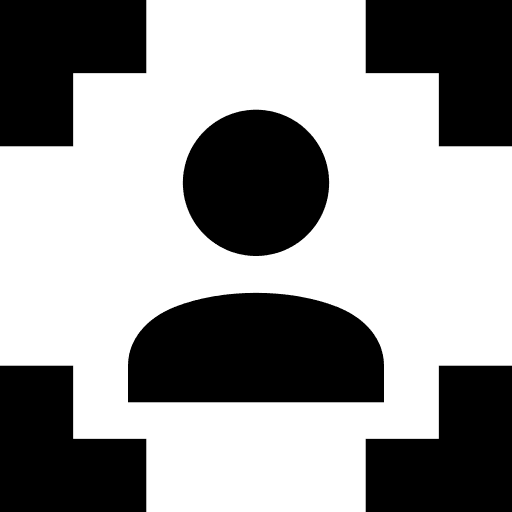 Face recognition shapes and symbols user face recognition icon