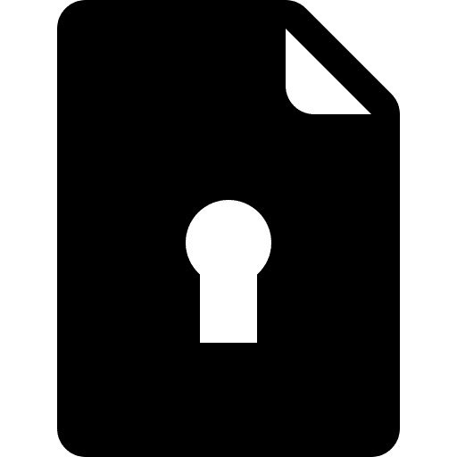 File lock private document icon