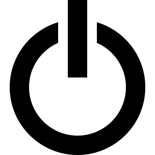 Power power on shutdown multimedia icon