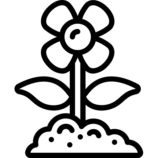 Flower petals nature botanical icon Flower petals nature botanical icon