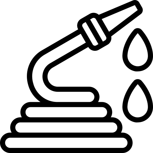 Hosepipe watering farming and gardening tool icon Hosepipe watering farming and gardening tool icon