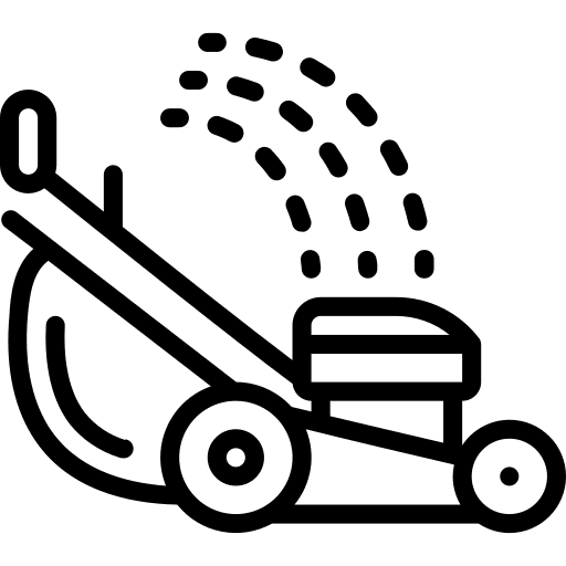 Lawn mower gardening electronic farming and gardening icon