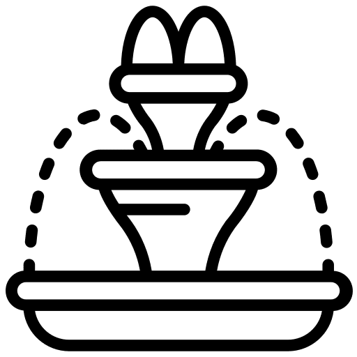 Fountain architecture water urban icon Fountain architecture water urban icon