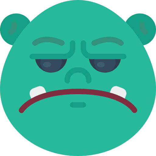 Grumpy beast ugly smiley icon