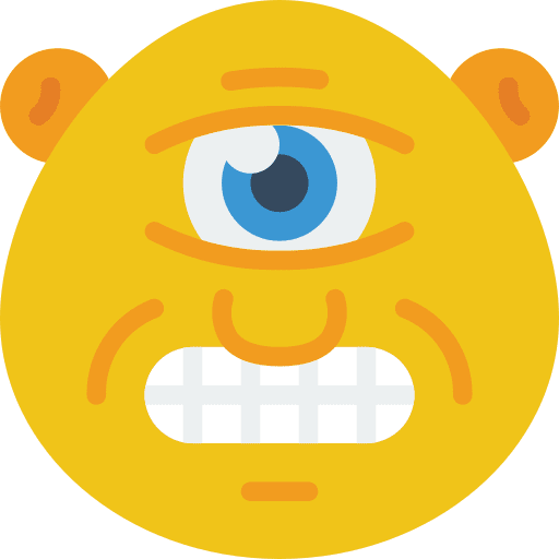 Scared smiley emoticons monster icon