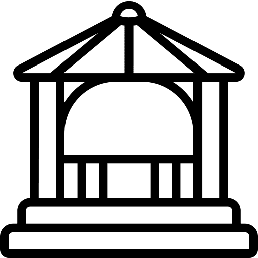 Tent architecture and city park city icon Tent architecture and city park city icon