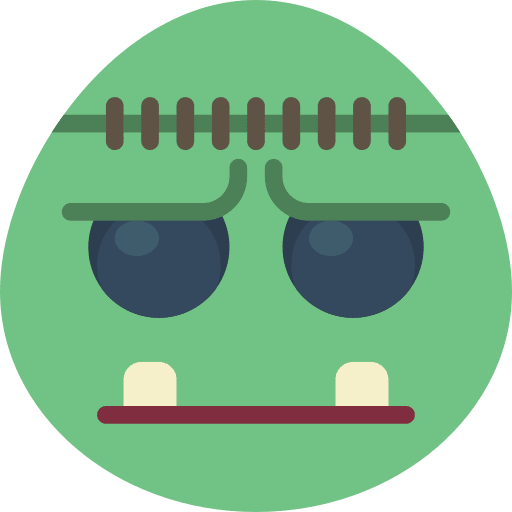 Zombie emoticons smiley emojis icon