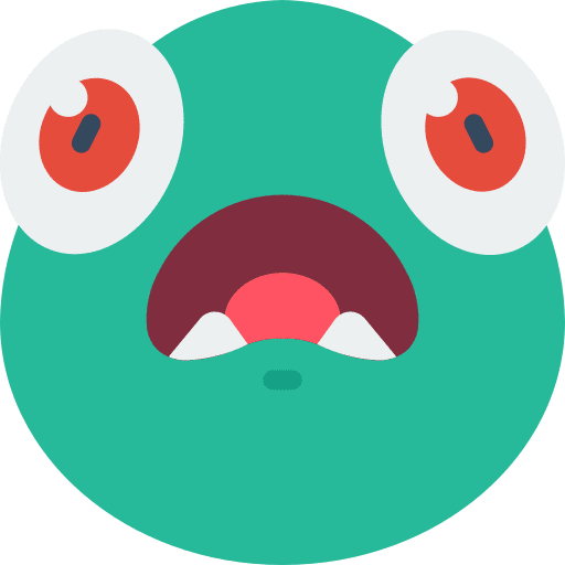 Amazed smiley monster amazed icon