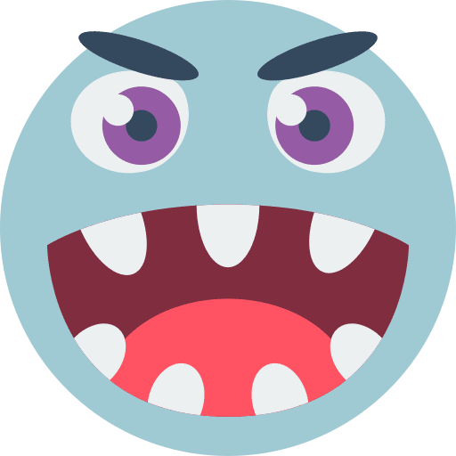 Angry beast emojis monster icon