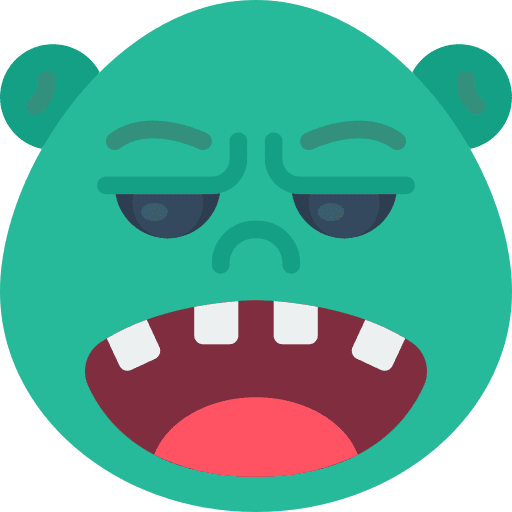 Angry monster smileys ugly icon