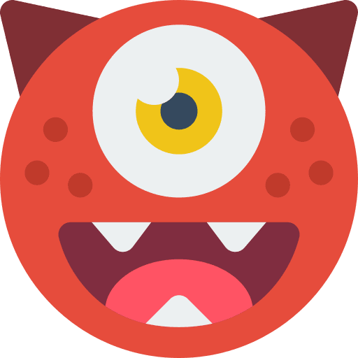 Excited beast feelings monster icon