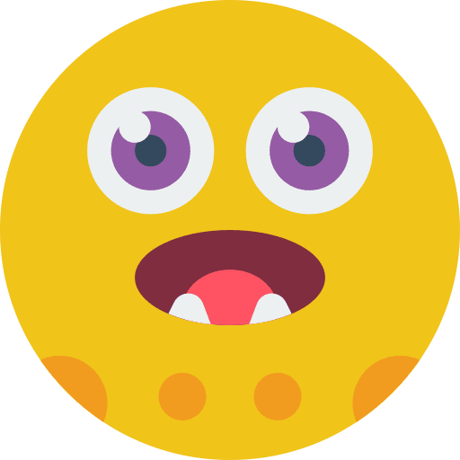 Freak smiley freak shocked icon