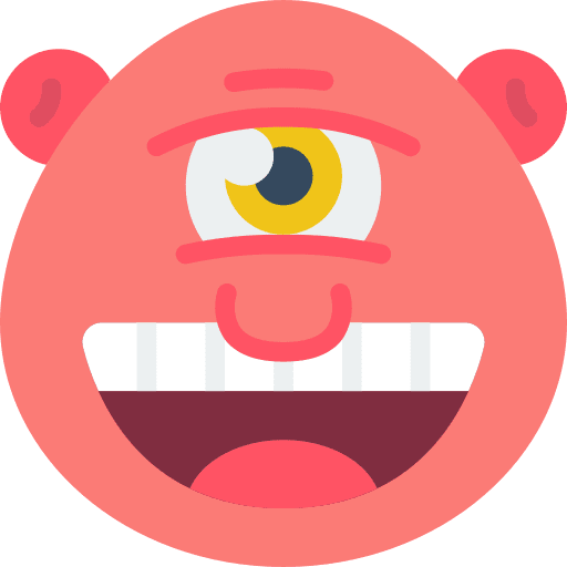 Happy monster emoticons smiley icon