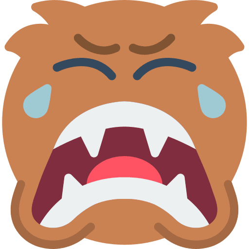 Crying beast smiley emojis icon