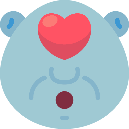 In love heart eyes in love emoticons icon