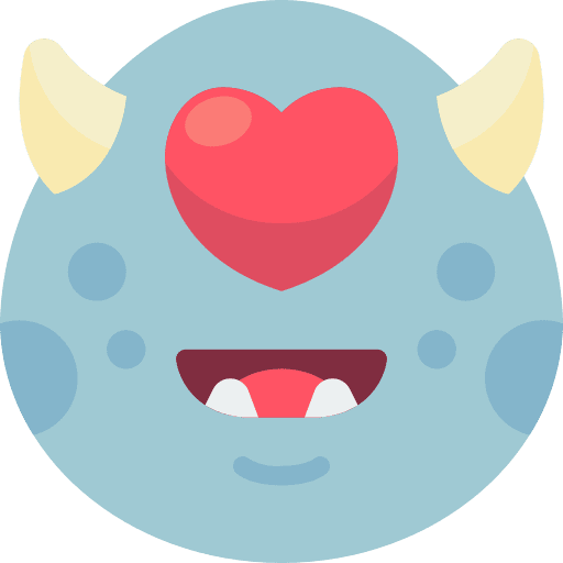 Love beast love heart eyes icon