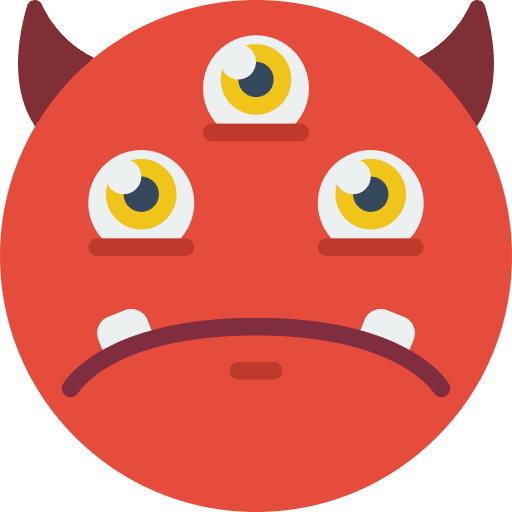 Sad emojis emoticons monster icon