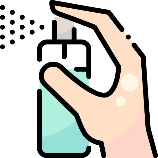 Cleaning spray protection hand healthcare and medical icon