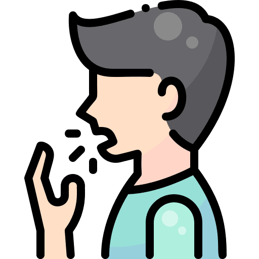 Cough coronavirus transmission virus icon