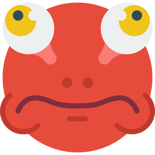 Worried monster emoticons beast icon