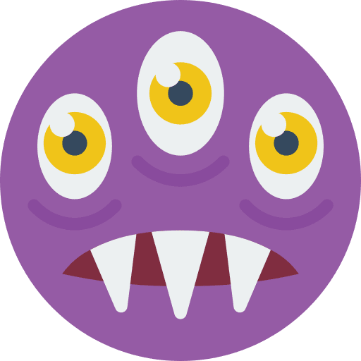 Worried worried monster emojis icon