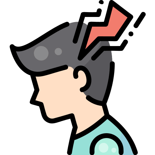 Headache coronavirus pain healthcare and medical icon