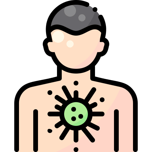Person pandemic virus infection icon Person pandemic virus infection icon