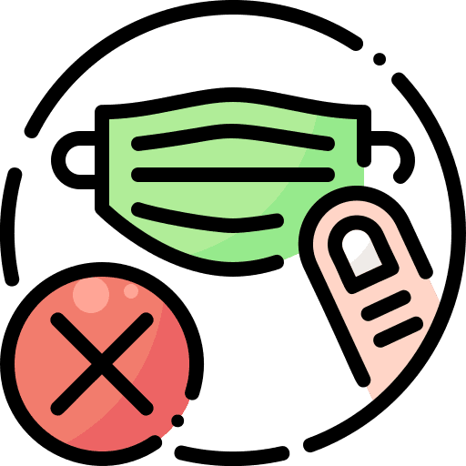 Mask transmission virus infection icon Mask transmission virus infection icon