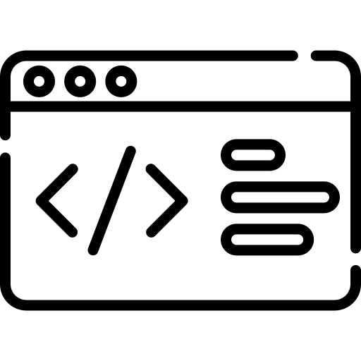 Code web seo and web technology icon