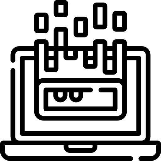 Data data streaming technology icon