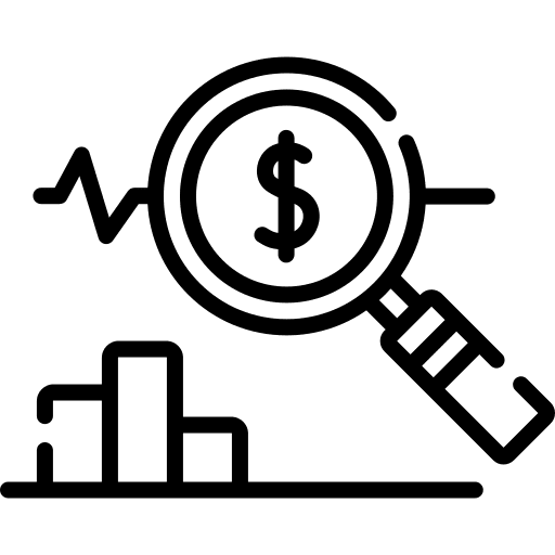 Investment storage analytics database icon Investment storage analytics database icon