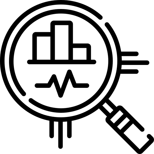 Statistics benchmark analytics computer icon