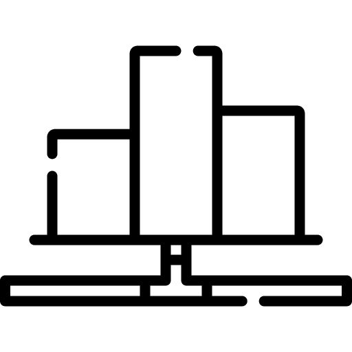 Graph bar network technology server icon Graph bar network technology server icon