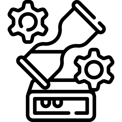 Processing computer hosting files icon Processing computer hosting files icon