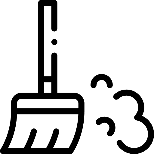 Sweeping sweeping house cleaning dust icon